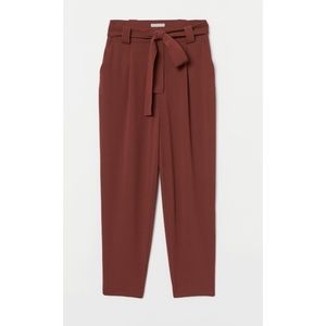Ankle Length Tie Belt Slacks